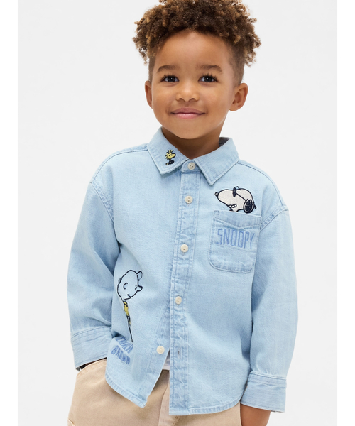 GAP（ギャップ） ブラウス シャツ ピーナッツ デニム ビッグシャツ