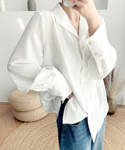 「Amulet」 長袖シャツ M ホワイト レディース_画像5