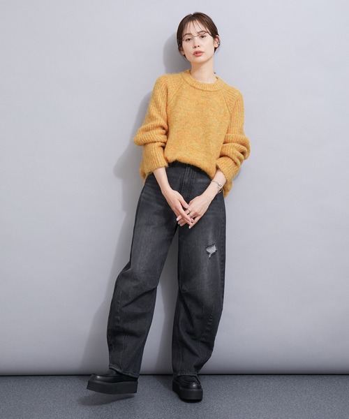 「LE CERCLE par rope'」 長袖ニット FREE ライトグレー レディース_画像6