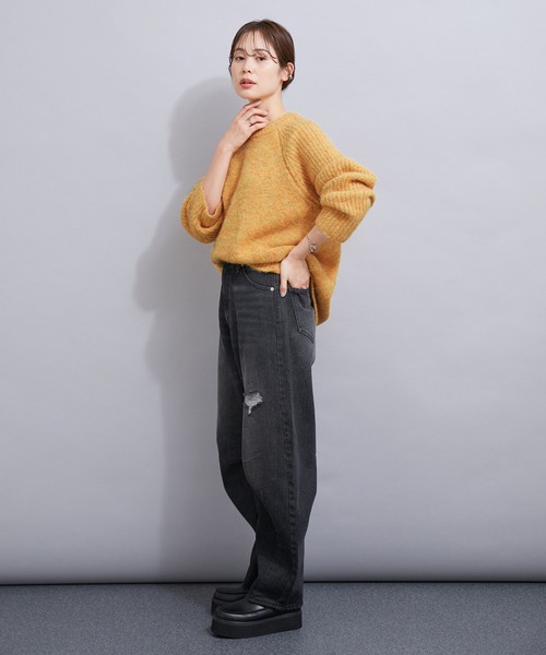 「LE CERCLE par rope'」 長袖ニット FREE ライトグレー レディース_画像7