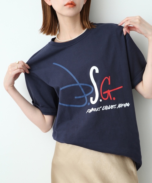 EDIFICE（エディフィス） 半袖Tシャツ MEDIUM ネイビー メンズ