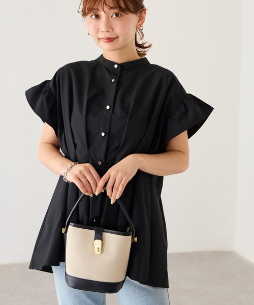 「LAVEANGE」 半袖ブラウス 5L ブラック系その他 レディース_画像8