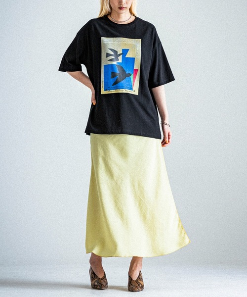 「OKIRAKU」 半袖Tシャツ FREE ホワイト レディース_画像4