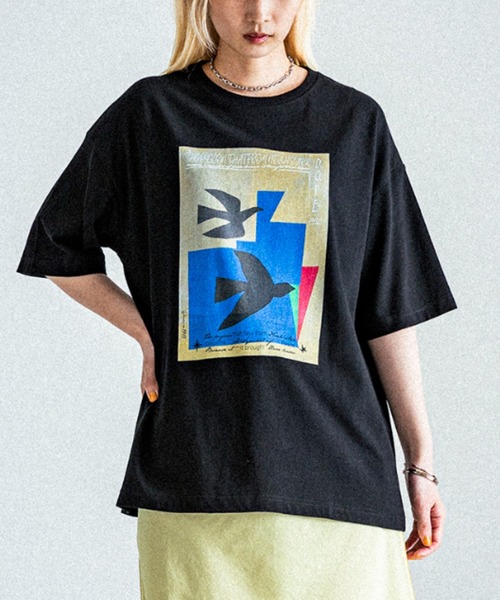 「OKIRAKU」 半袖Tシャツ FREE ホワイト レディース_画像7