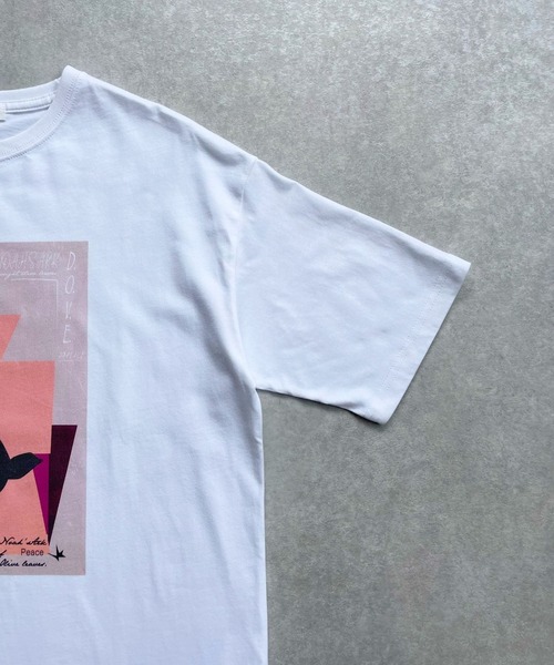 「OKIRAKU」 半袖Tシャツ FREE ホワイト レディース_画像9