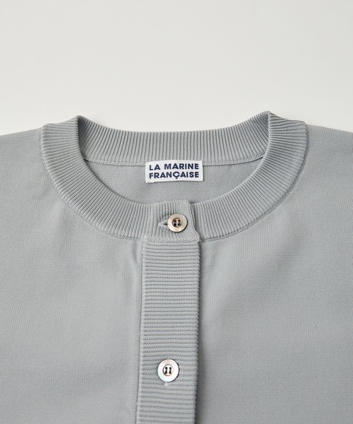 ハッピー☘️新品 マリンフランセーズ ウールニットカーディガン グレー F LA MARINE FRANCAISE（マリン フランセーズ）の「ダブルフェイスノー