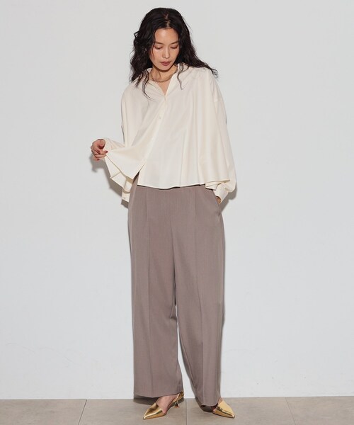 「GALLEST」 長袖シャツ 38 オフホワイト レディース_画像8