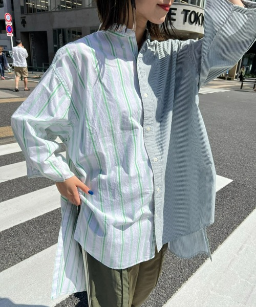 「etsinta」 長袖シャツ ONE SIZE ネイビー レディース_画像2