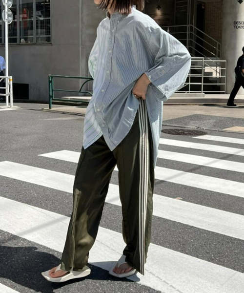 「etsinta」 長袖シャツ ONE SIZE ネイビー レディース_画像5