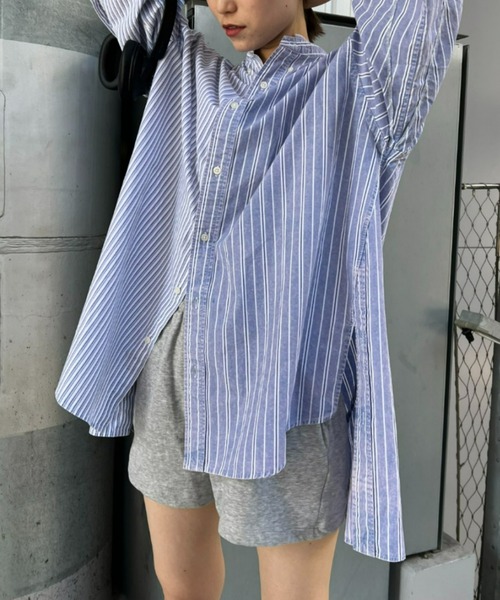 「etsinta」 長袖シャツ ONE SIZE ネイビー レディース_画像8