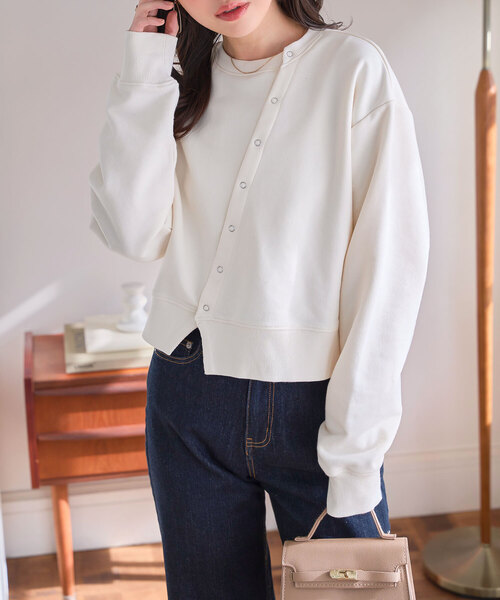 美品  HeRIN.CYE アシンメトリースウェット    レディース FREE KOBE LETTUCE（神戸レタス） トレーナー スウェット アシンメトリー