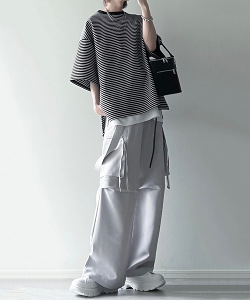 「LILL」 カーゴパンツ X-LARGE ブラック メンズ_画像5