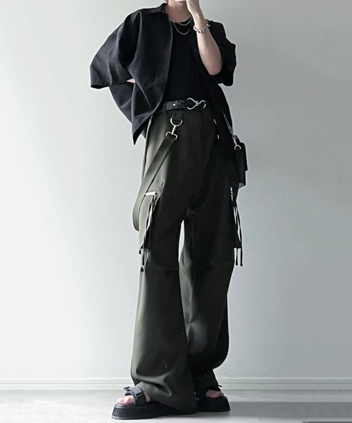 「LILL」 カーゴパンツ X-LARGE ブラック メンズ_画像9