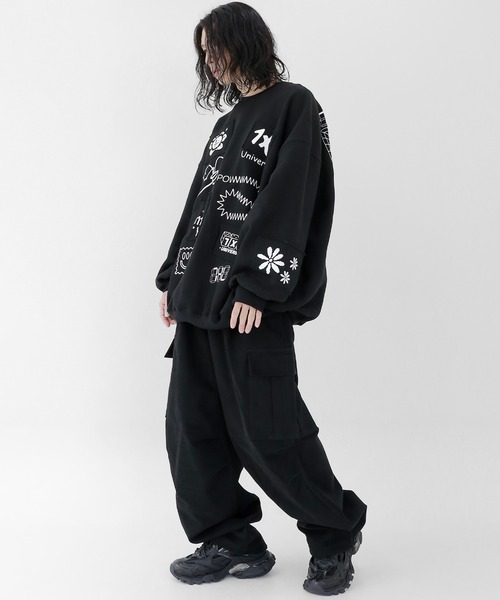 「minsobi」 スウェットカットソー FREE アイボリー メンズ_画像5