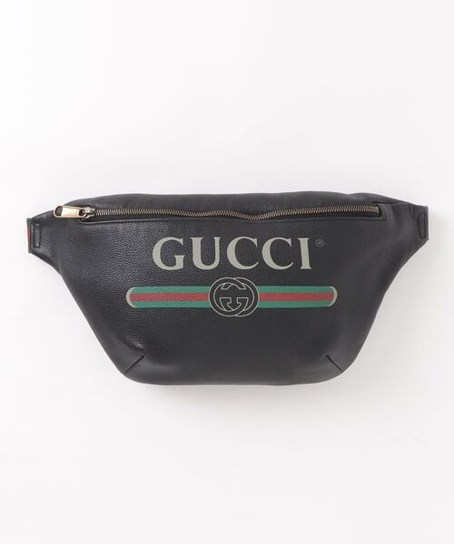 【人気モデル】グッチ☆ウエストバッグ GGシマ シェリーライン レザー 黒 GUCCI（グッチ） シェリーライン ウエストバッグ - ブラック メンズ
