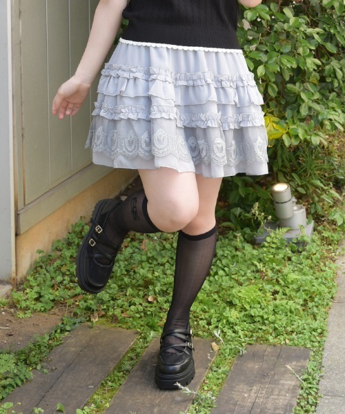 axes femme（アクシーズ ファム） スカート ボリュームフリルスカパン