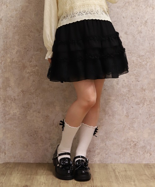 axes femme（アクシーズ ファム） スカート ボリュームフリルスカパン