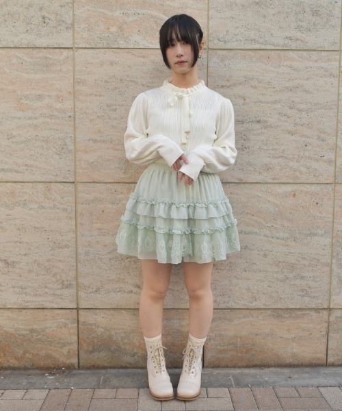 axes femme（アクシーズ ファム） スカート ボリュームフリルスカパン