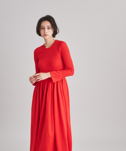 「Diagram」 ニットワンピース 36 レッド レディースの画像