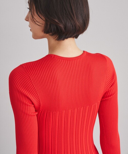 「Diagram」 ニットワンピース 36 レッド レディースの画像