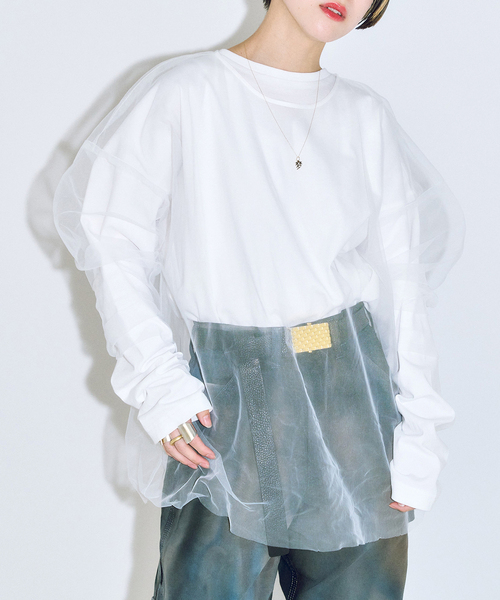CITYSHOP（シティショップ） tシャツ 「THE MOOD」チュール ロングT