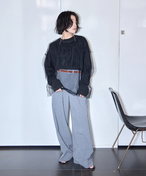 CITYSHOP（シティショップ） tシャツ 「THE MOOD」チュール ロングT