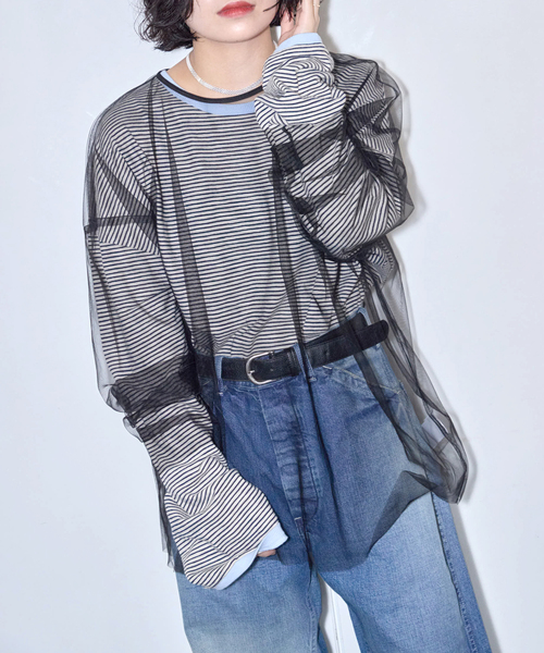 CITYSHOP（シティショップ） tシャツ 「THE MOOD」チュール ロングT