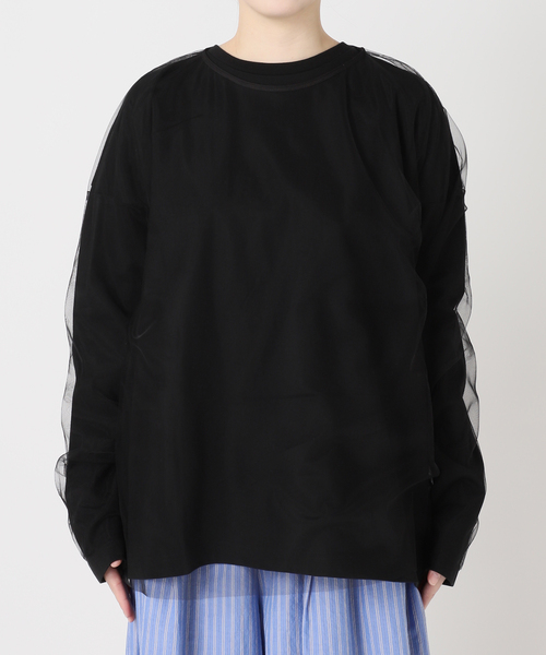 チュールカラーロングTシャツ CITYSHOP（シティショップ） tシャツ 「THE MOOD」チュール ロングT