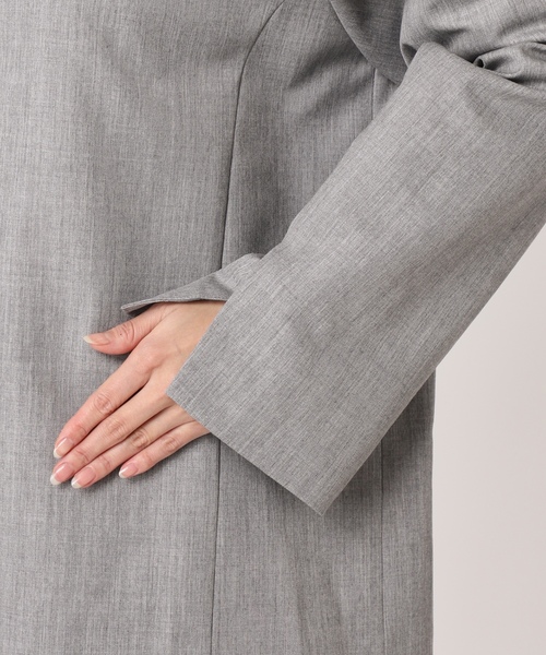 「CITYSHOP」 ノーカラージャケット FREE グレー レディース_15