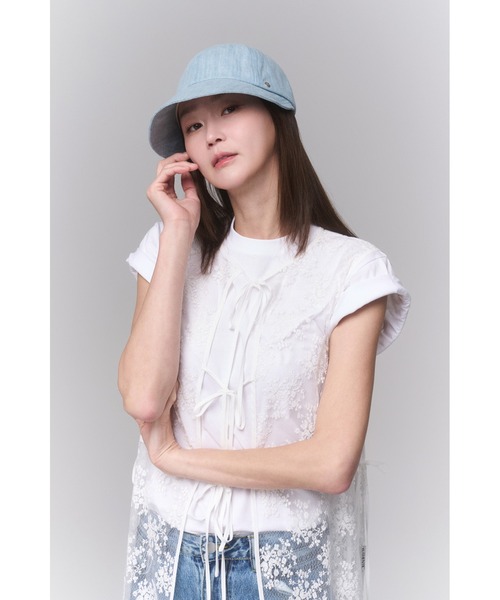 WHITE SANDS 帽子 ハット レディース ウォッシャブルデニム 変形