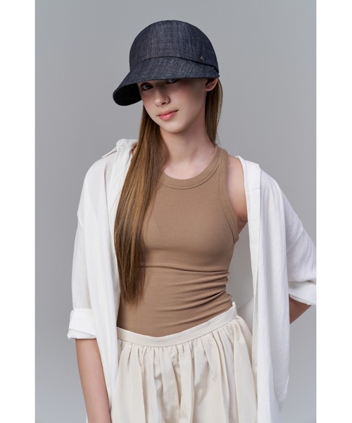 WHITE SANDS 帽子 ハット レディース ウォッシャブルデニム 変形