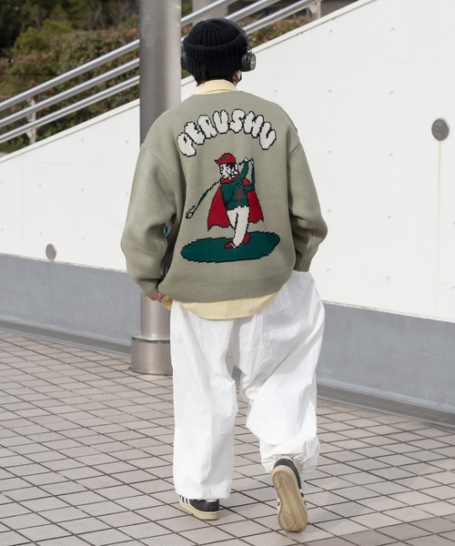 「Perushu」 パンツ LARGE レッド メンズ_画像6