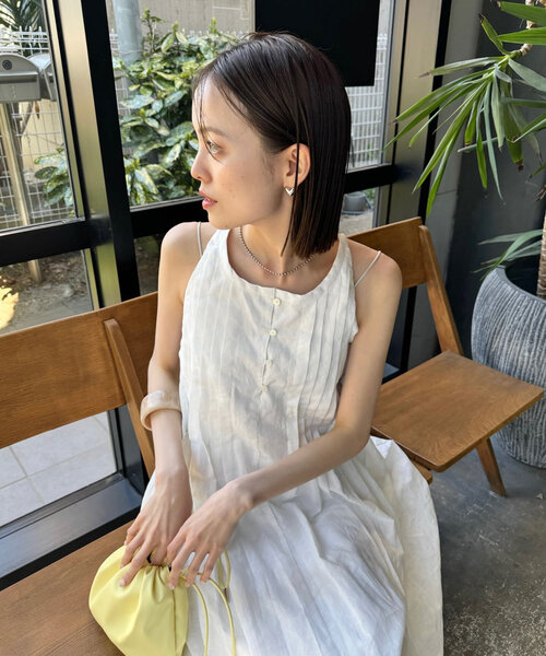 「mystic」 キャミソールワンピース 2 ホワイト レディースの画像