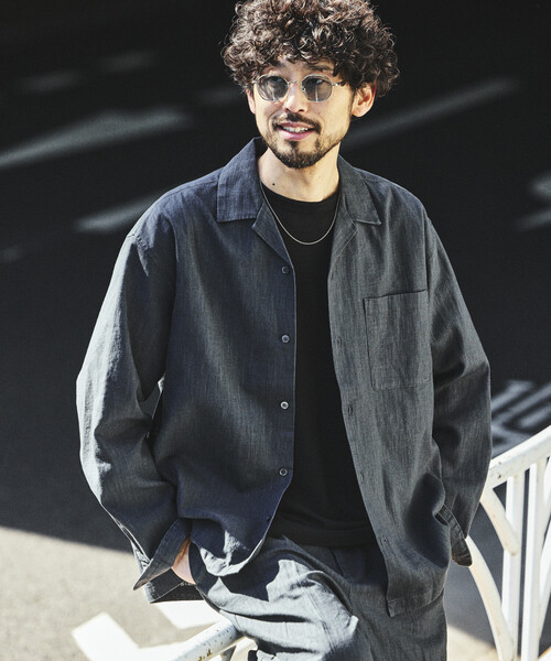 FREAK'S STORE（フリークスストア） シャツ LINEN COTTON OPEN COLLAR
