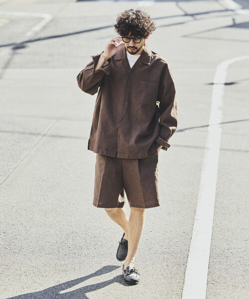 FREAK'S STORE（フリークスストア） シャツ LINEN COTTON OPEN COLLAR
