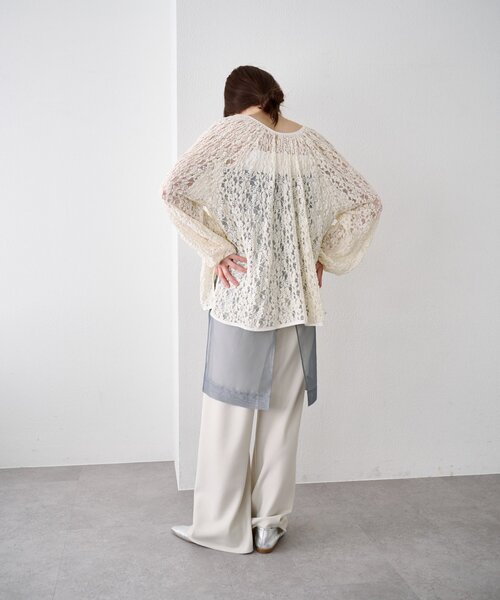 SHENERY レースブラウス SHENERY（シーナリー） ブラウス シャツ サイドスリットレースブラウス