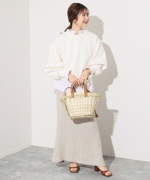 「SLOBE IENA」 長袖ブラウス FREE ブルー レディース_画像6