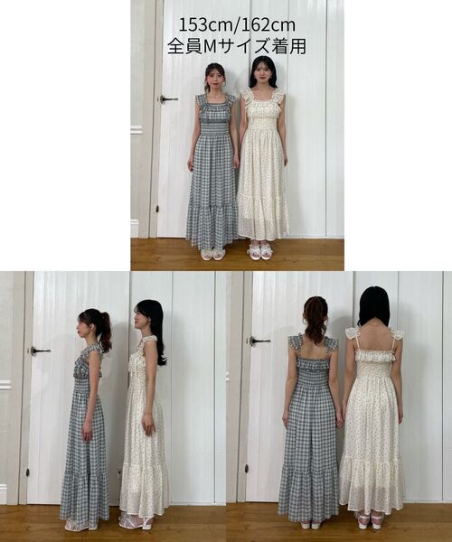 ワンピース ショルダーフリルキャミワンピースの画像