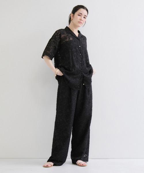 ワイドパンツ パンツ カットギャガードイージーパンツ/セットアップ対応 レディースの画像