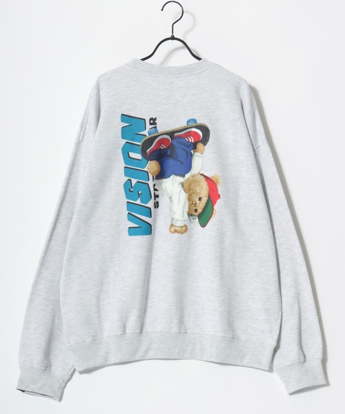「VISION STREET WEAR」 スウェットカットソー L アッシュグレー メンズ_画像5