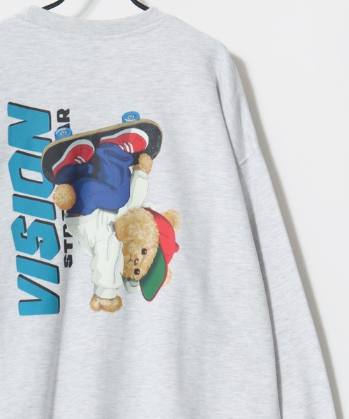 「VISION STREET WEAR」 スウェットカットソー L アッシュグレー メンズ_画像6