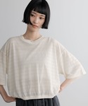 tシャツ 半袖 シアーボーダープルオーバーSS...の詳細画像3