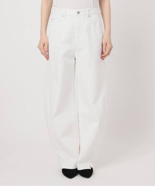 ワイドパンツ パンツ 「追加10」ウォッシャブル / DU JOUR / デュ ジュール BARREL BAGGY JEAN レディースの画像
