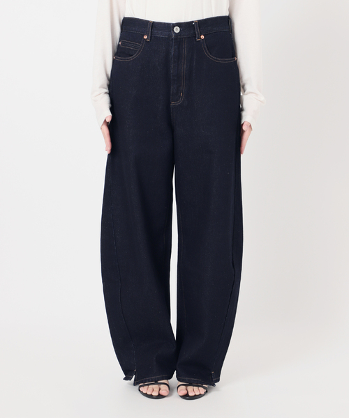 ワイドパンツ パンツ 「追加10」ウォッシャブル / DU JOUR / デュ ジュール BARREL BAGGY JEAN レディースの画像