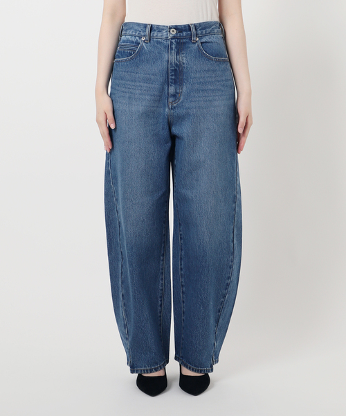 ワイドパンツ パンツ 「追加10」ウォッシャブル / DU JOUR / デュ ジュール BARREL BAGGY JEAN レディースの画像
