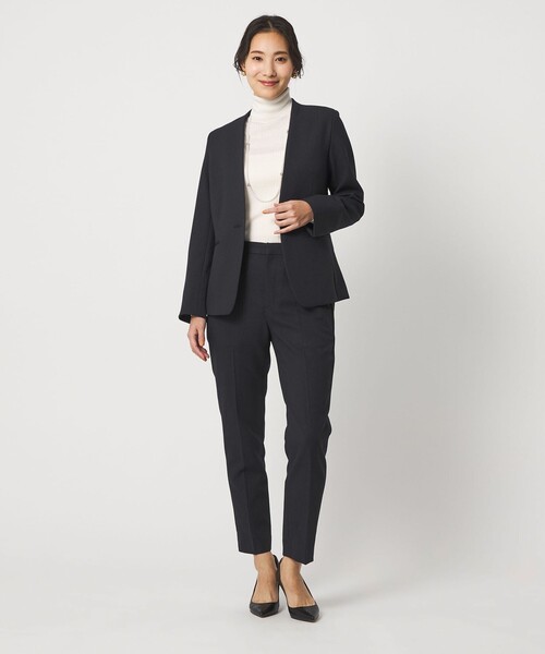 「A DAY IN THE LIFE UNITED ARROWS」 ノーカラージャケット 40 ダークグレー レディース_画像3