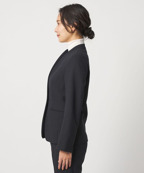 「A DAY IN THE LIFE UNITED ARROWS」 ノーカラージャケット 40 ダークグレー レディース_画像6