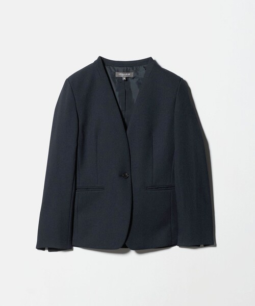 「A DAY IN THE LIFE UNITED ARROWS」 ノーカラージャケット 40 ダークグレー レディース_画像8