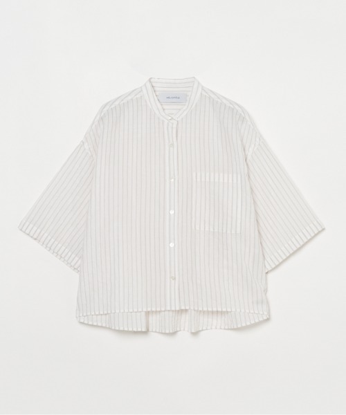 ブラウス シャツ STRIPE BAND COLLER SHIRT レディース | HELIOPOLE | 21