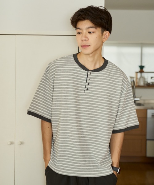 BROKEN BASE（ブロークンベース） ヘンリーネック tシャツ Henley